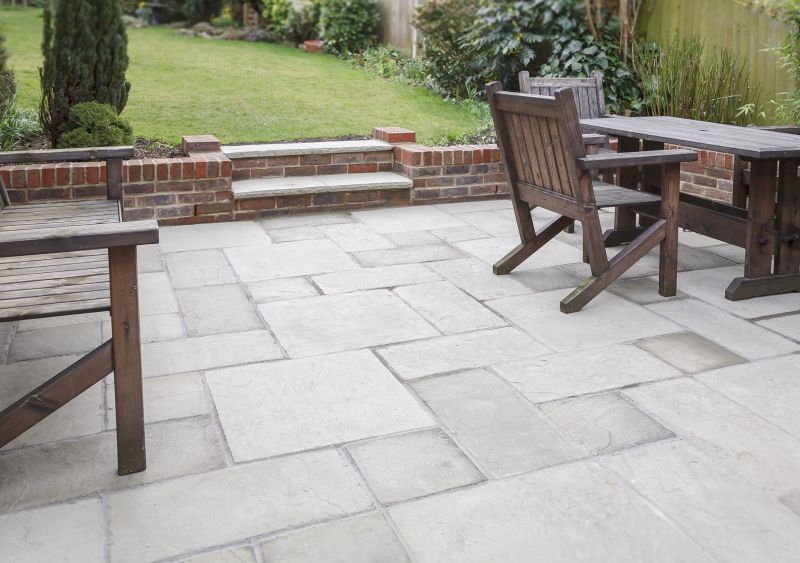 Natural stone paver surface